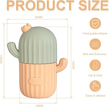 Ice Roller Face, Ice Face Roller, Reusable, Cooling Silicone Ice Cube Roller, Durable Ice Shape Contour, Whitening Face Roller, Ice Cube Face Massager for Skin Care (1 C)