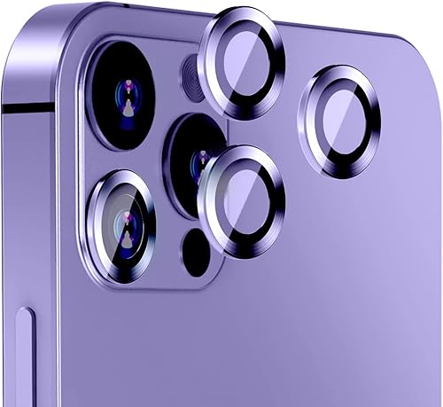 Miniatura 9 de Colorido Cubierta completa de metal + protector de lente circular de vidrio templado para iPhone 14 Pro14 Pro Max, funda de pantalla de lente de