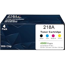 218A Toner Cartridges Combo Pack Compatible Replacement for HP 218A for Color Laserjet Pro 3201dw MFP 3301fdw 3301cdw 3301sdw 3201 dw 3301 fdw cdw sdw Printer W2180A Black Cyan Magenta Yellow 4-Pack