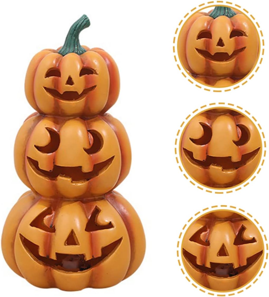 Unomor Halloween Pumpkin Decorative Night Lamp Led Light Table Lamp for Halloween Parties Festive Atmosphere Decor Desktop Hangable Design Battery Included
