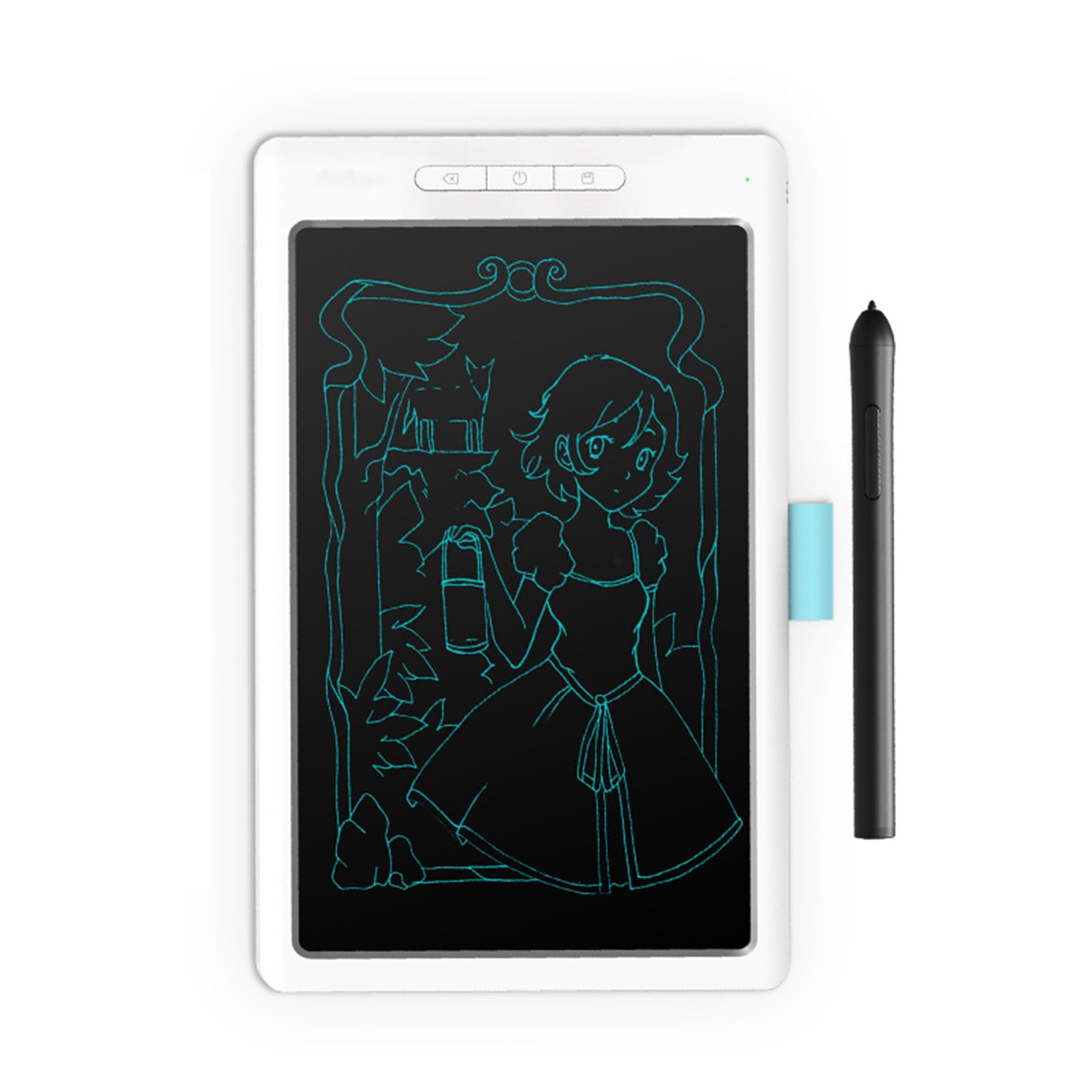 Tavoletta Grafica Elettronica per Progettazione e Disegno - Compatibile con Software di Progettazione - Penna Cordless con Elevata sensibilità e Funzione di inclinazione,White