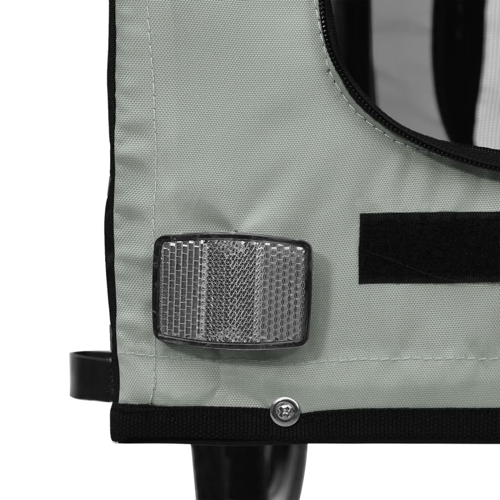 Remorque de vélo pour animaux de compagnie noir et gris