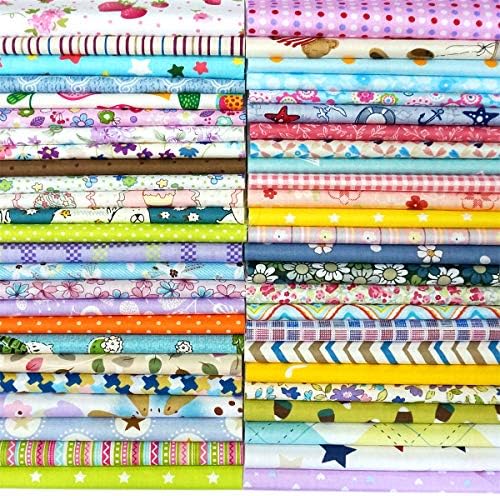 Quilting Fabric, Misscrafts 200pcs 6" x 6" (15x15cm) Cotton Craft Fabric Bundle Squares Patchwork Pre-Cut Quilt Squares for DIY Sewing Scrapbooking Quilting Dot Pattern