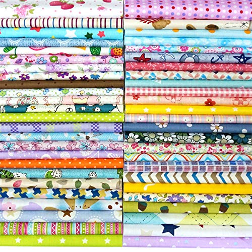 Quilting Fabric, Misscrafts 200pcs 6" x 6" (15x15cm) Cotton Craft Fabric Bundle Squares Patchwork Pre-Cut Quilt Squares for DIY Sewing Scrapbooking Quilting Dot Pattern by Misscrafts - Used condition - US$17.97