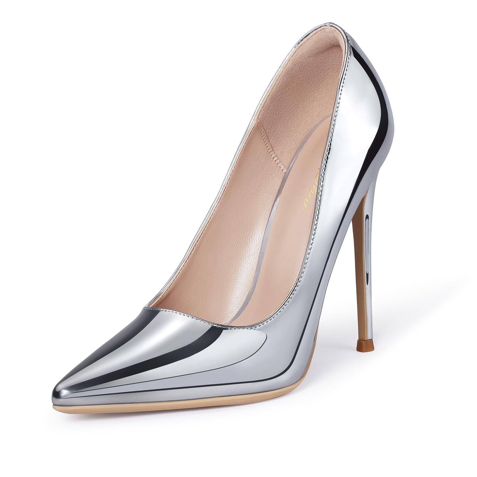 GENSHUO Women's 4.7 Inch Pumps Pointy Toe Stiletto Sexy High Heels Work Party Wedding Shoes