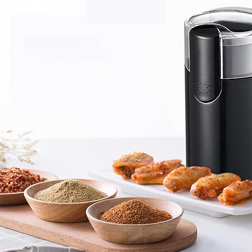 Miniatura 9 de Molinillo de café, compacto y portátil, 3.6 x 3.6 x 6.8 in, trituradora silenciosa para tabletas, molino de café de acero inoxidable con cepillo,