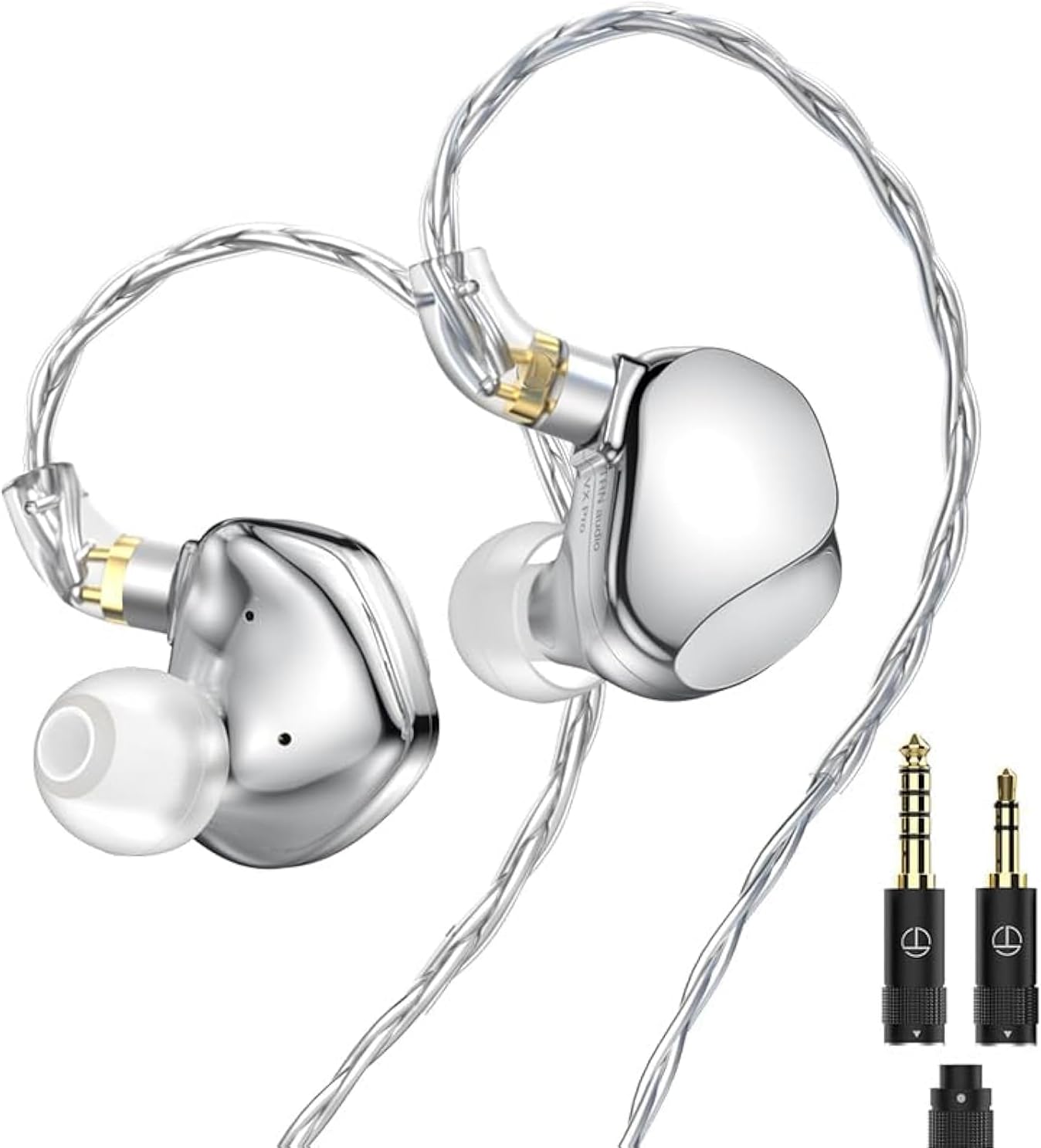 TRN VX Pro インイヤーイヤホン、9ハイブリッドドライバーフラッグシップインイヤーモニター、2ピン取り外し可能なケーブル付き