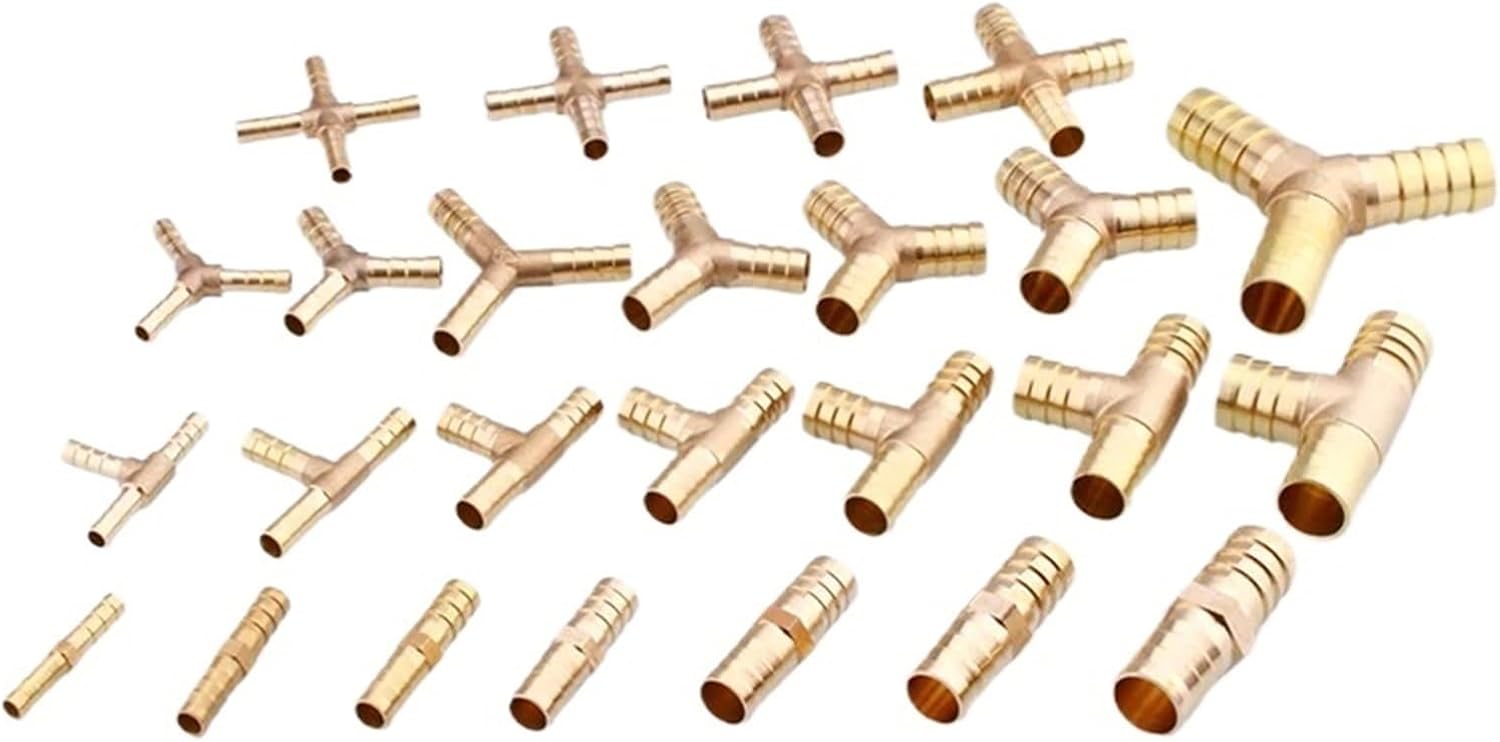 Brass T X Y U Type 4mm 6mm 8mm 10mm 12mm Splicer Pipe Fitting Hose Barb Copper Barbed Connector Joint Coupler Adapter