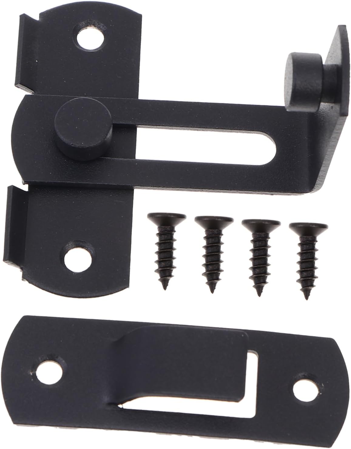 sliding door lock,small bolt lock,2pcs Right Angle Bolt Door Buckle Cabinet Lock Latches Latching Safety Hasp Decorative Retro Lock Right Angle Buckle Lock ( Color : Blackx3pcs , Size : 7x6.2cmx3pcs )