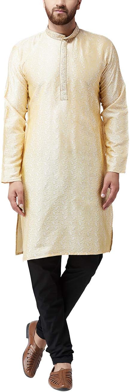 Sojanya (Since 1958 Men'S Silk Blend Only Long Kurta.