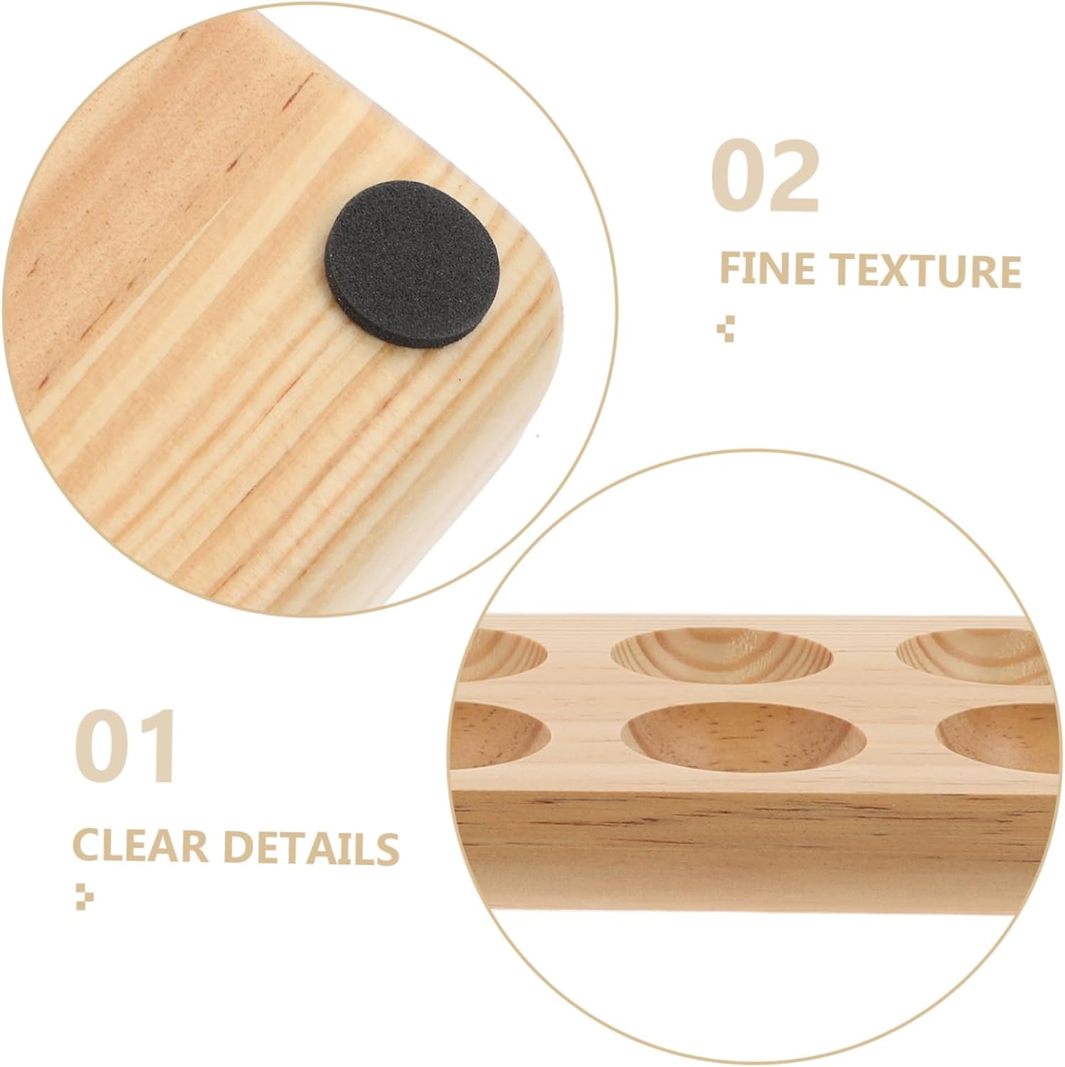 12holes Wooden Egg Holder Slots Stackable Rustic Egg Storage Tray for Kitchen and Fridge Non-slip Base for Secure Display and Easy Access