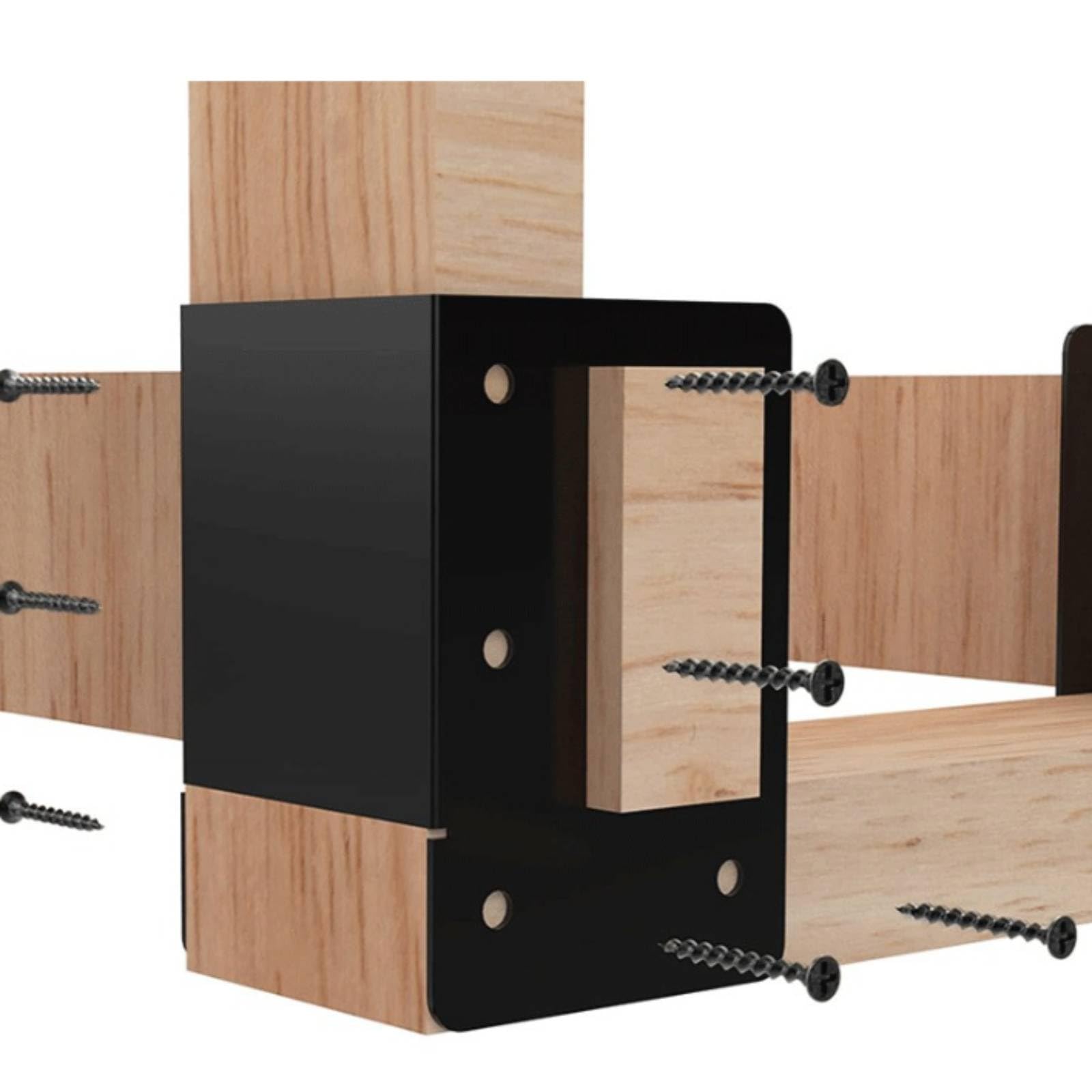 Ronyme 4 Pièces Rangement pr Bois Chauffage En Fer Forgé Résistant pr Intempéries Abri à Bûches Cheminée Porche, L