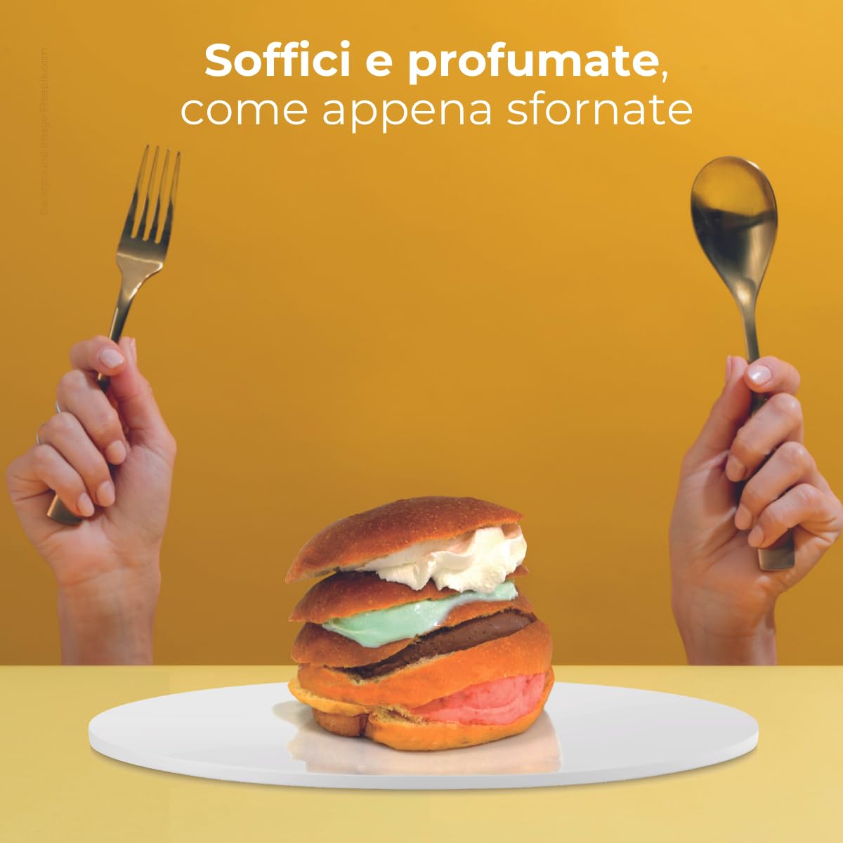 Pasticceria Fraccaro Brioche per Gelato (Confezione 35 pz) - Lievitate Naturalmente con Solo Lievito Madre, Ideali anche Farcite con Marmellate e Creme Dolci