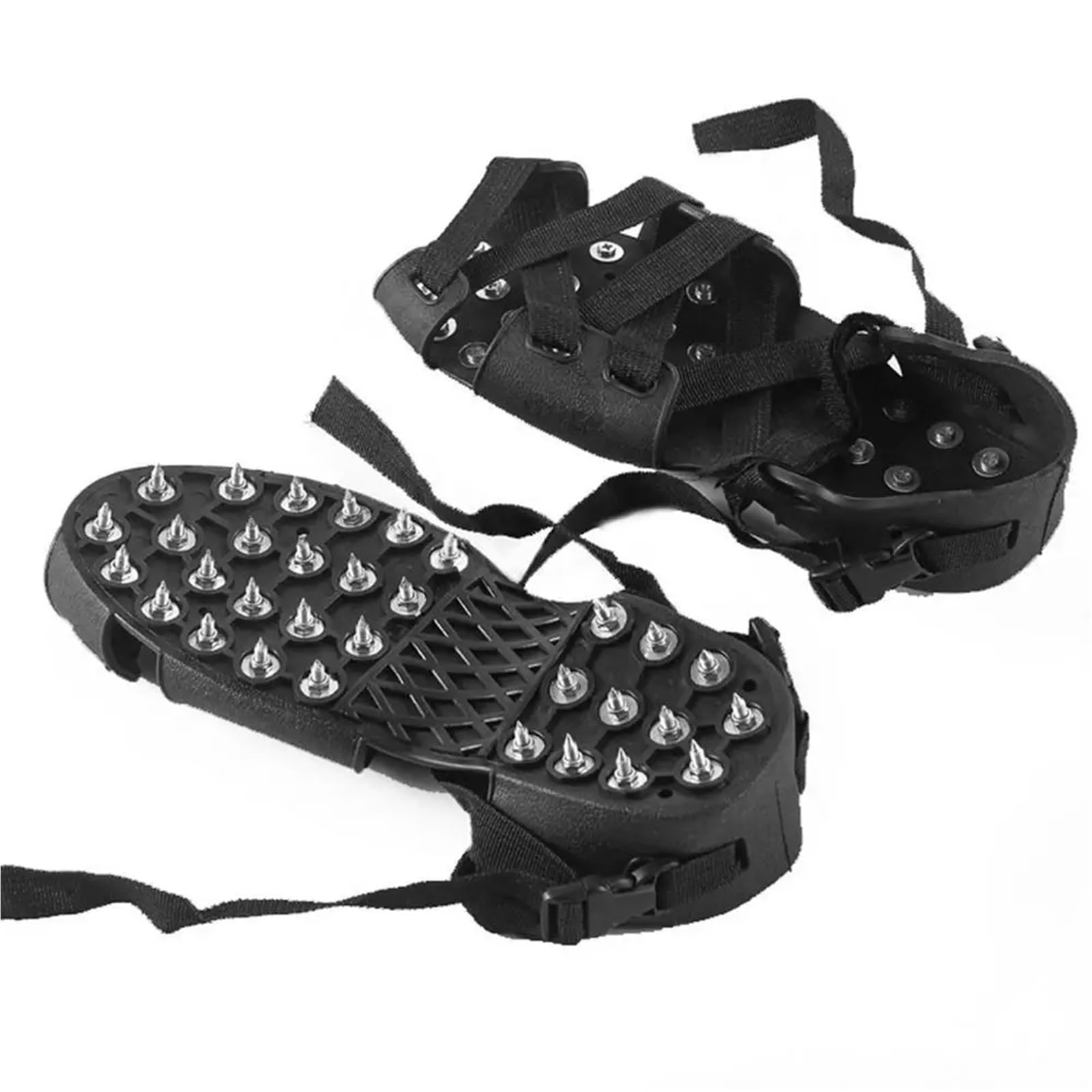 Crampons de Neige Couvre-Chaussures antidérapants Ajustement élastique Chaussures pêche sur Glace Fournitures d'alpinisme et d'escalade en Plein air pour Marche Randonnée Hiver