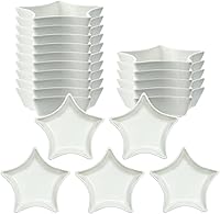 Vista 9 de SOCOSY Plato de cerámica multiusos en forma de estrella, platos para condimentos, platos para sushi, aperitivos, platos para servir, platos de 3