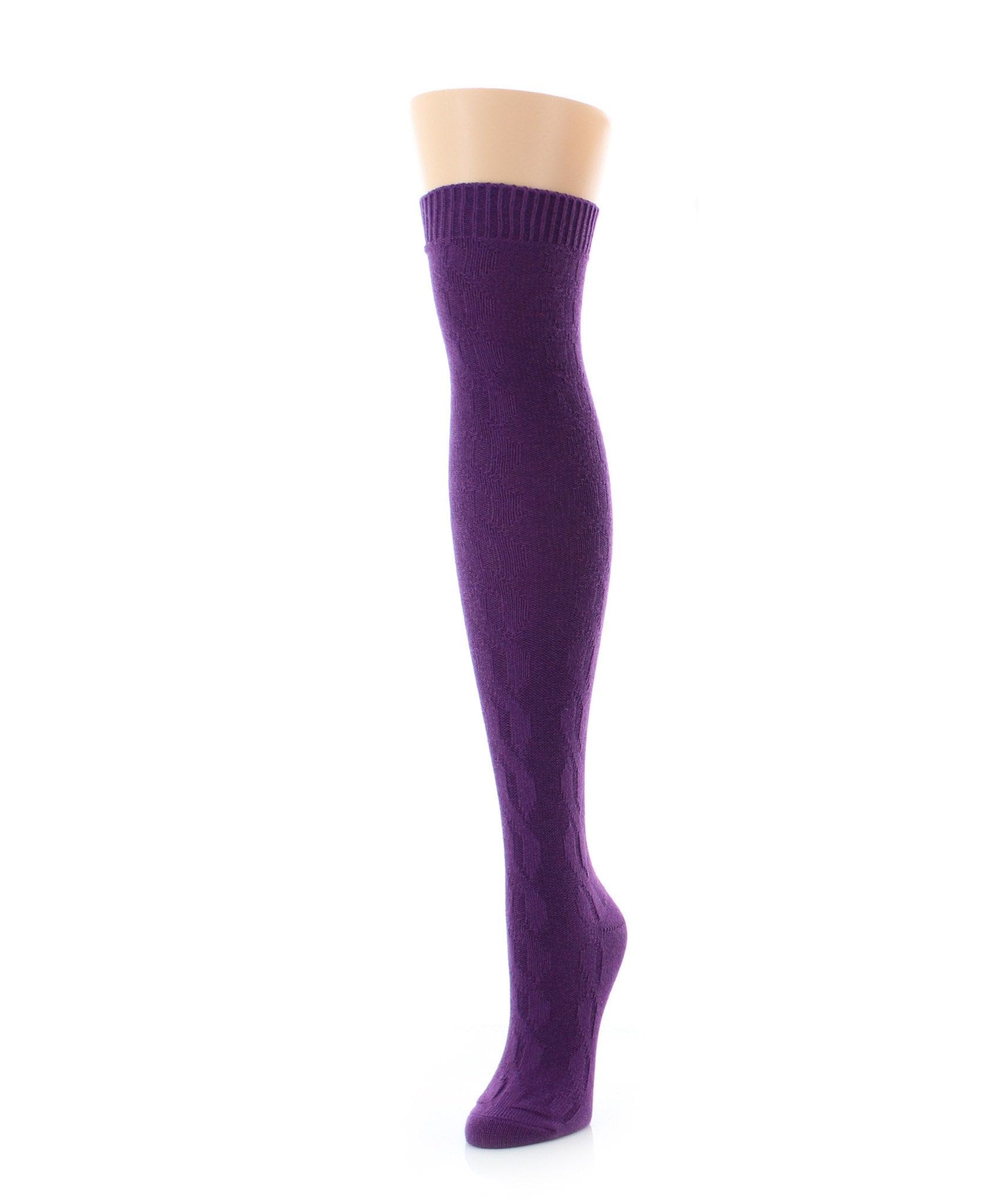 MeMoi Jumbo Cable Over The Knee Cotton Blend Warm Socks