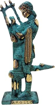 Iconsgr Ancient Greek Bronze Museum Statue Replica of Apollo Olympian Pantheon God of The Sun Music and Healing 202