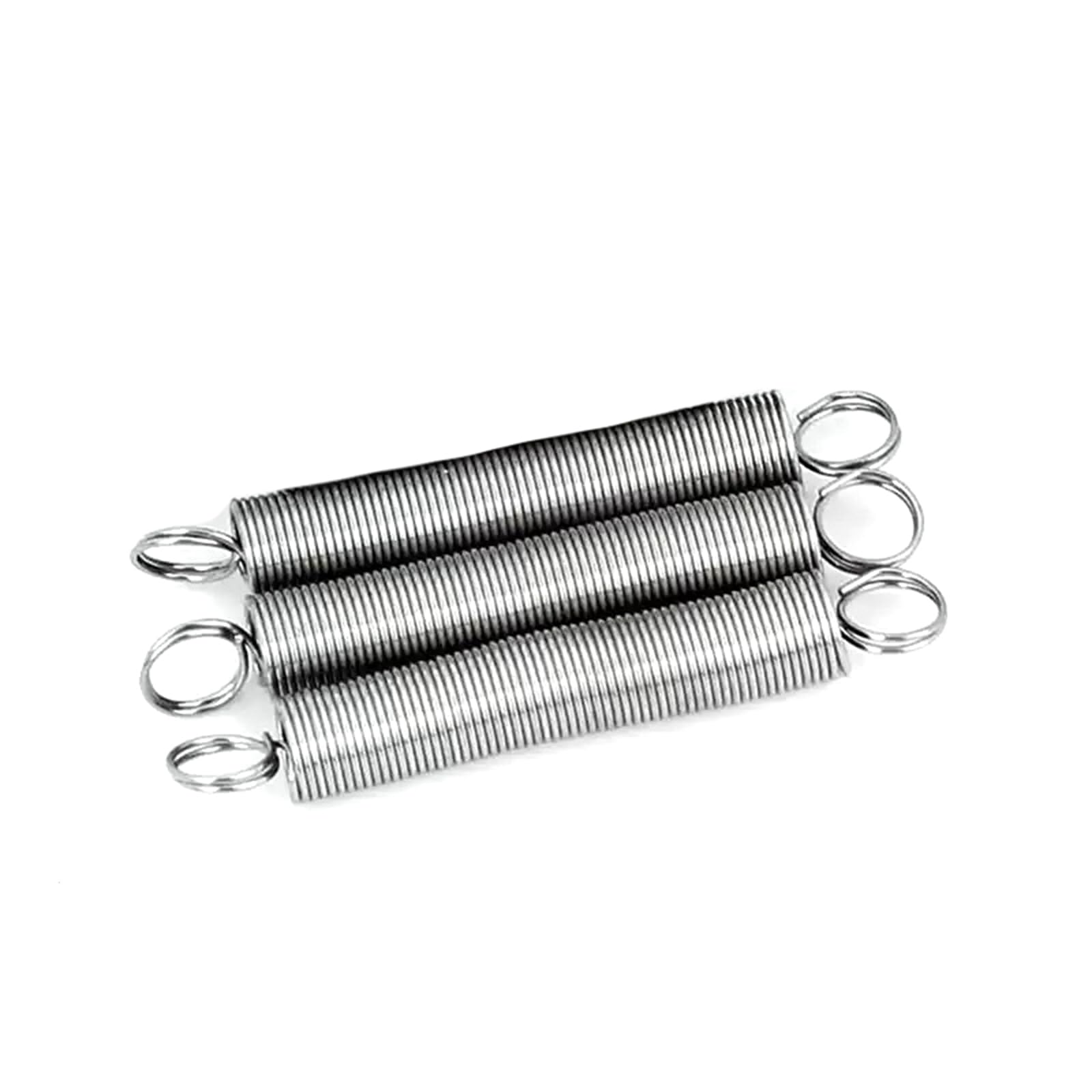 Doppelhaken-Zugfeder, 10 Stück Ringhaken 304 Edelstahl-Zugfeder, 0.4 mm x 3 mm x 35 mm