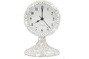 Luxury Rhinestone Crystal Small Alarm Desk Table Clock