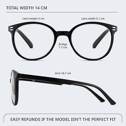 Miniatura 9 de GIBLOGO Elegante paquete de 6 lentes de lectura para mujeres y hombres, lectura de computadora con bloqueo de luz azul, alivia la visión borrosa y