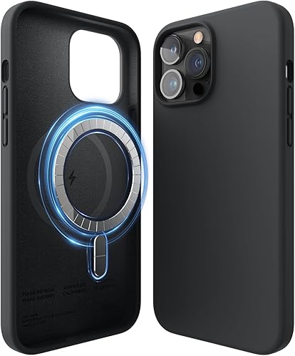 elago Funda magnética de silicona compatible con MagSafe compatible con iPhone 13 Pro Max de 6.7 pulgadas, imanes integrados, funda protectora,
