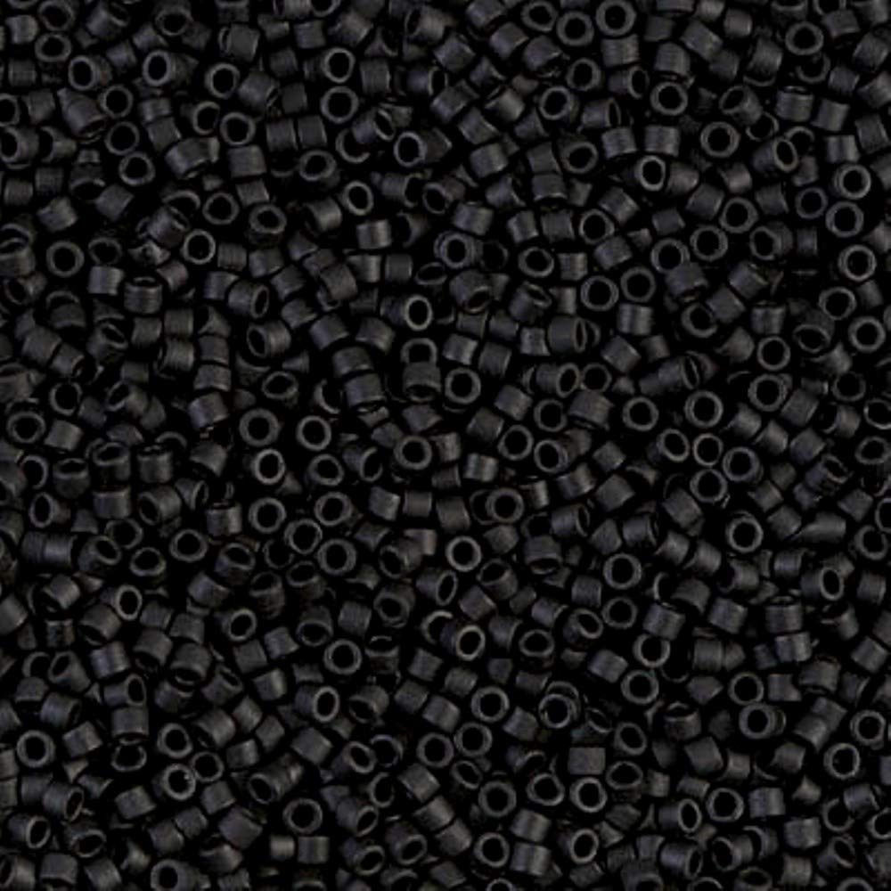 Miyuki Delica Lot de perles de rocaille : taille 11/0, gris mat, collection DB301, DB307, DB310-3 tubes de 2"