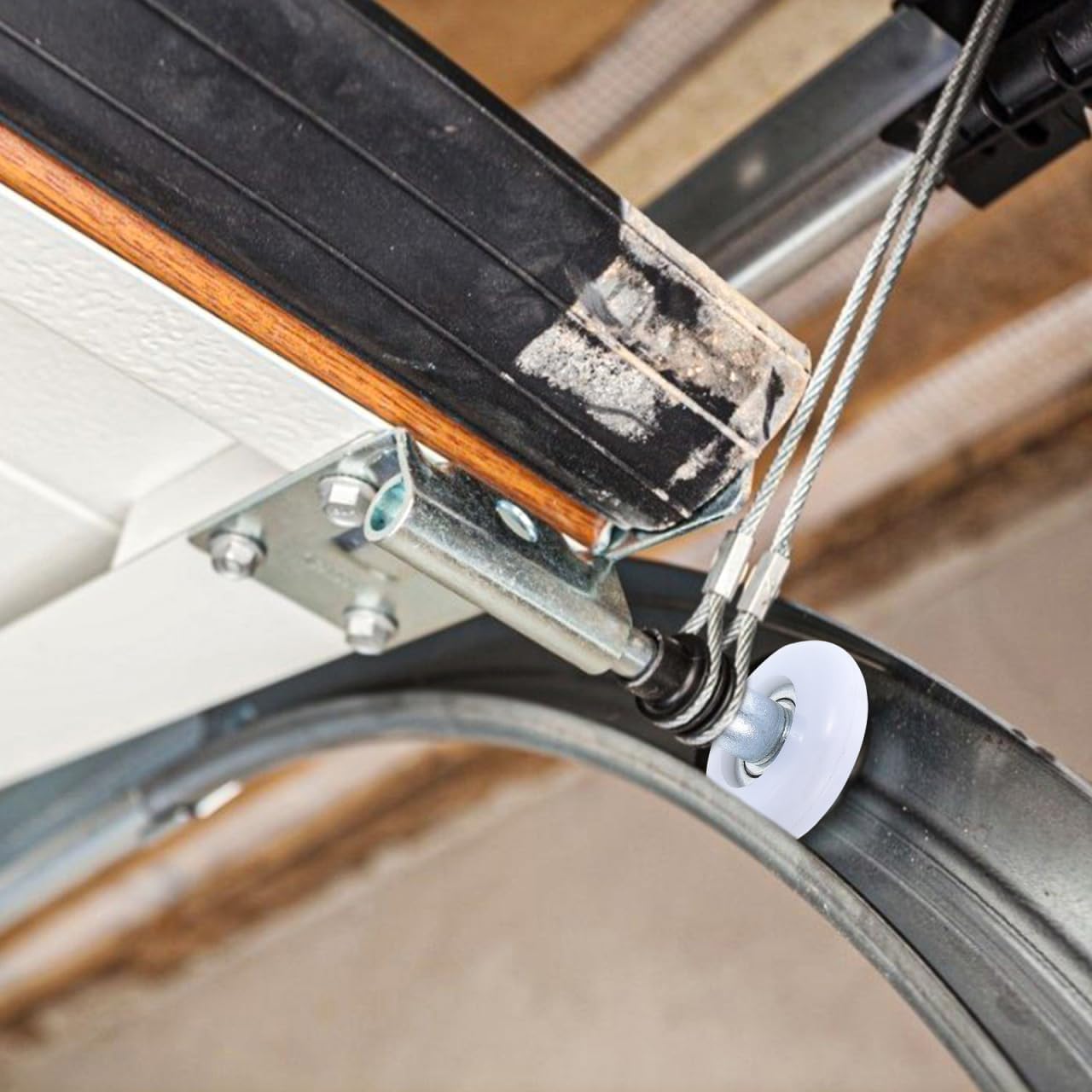 Garage Door Guide Wheels Nylon Rollers 4.72 Inch Smooth Sliding Replacement Accessories for Garage Door Hardware and Rollers