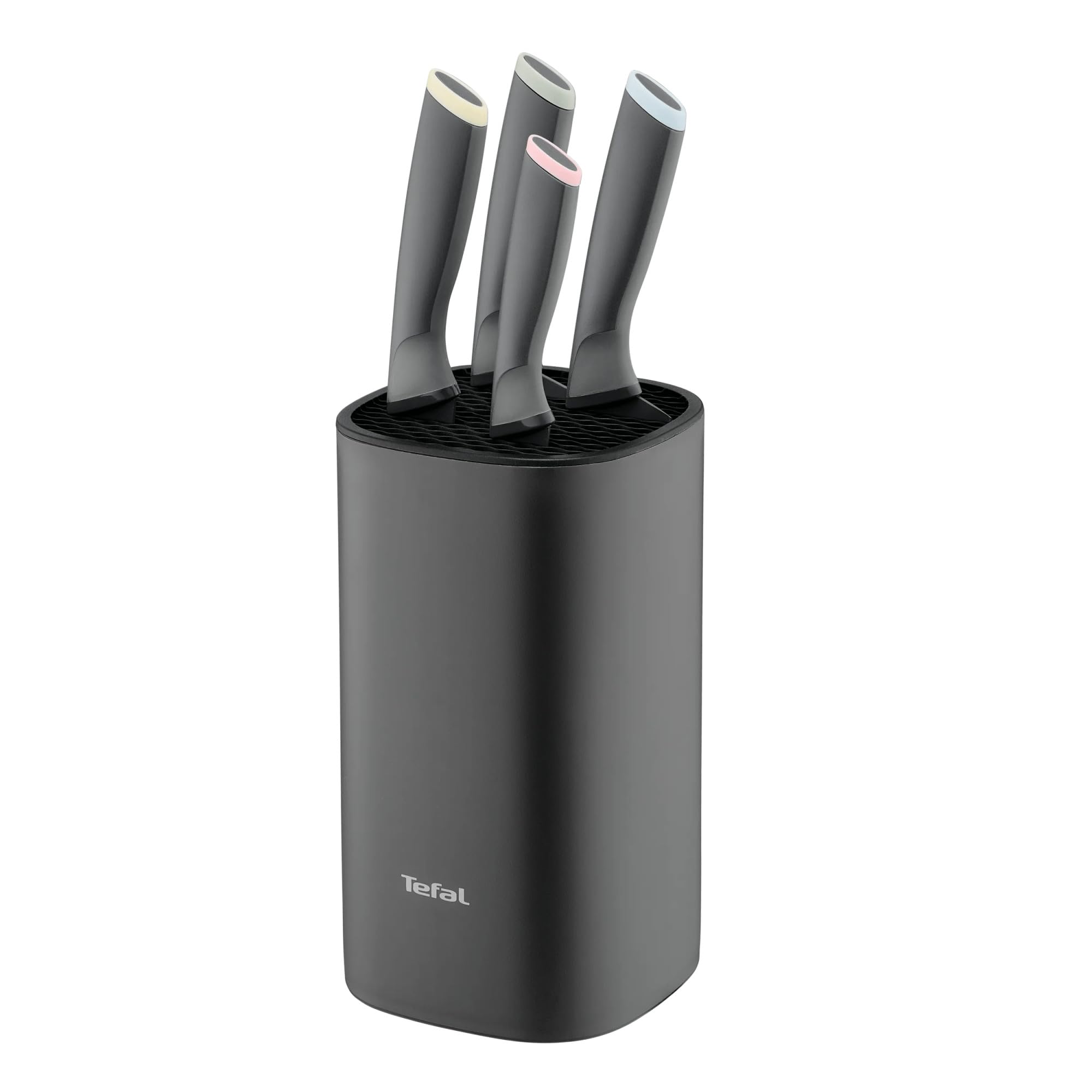 Tefal Slicy, Couteaux, Set de 5 pièces, Lames antiadhésives renforcées en titane, Manches au toucher doux, K431S504