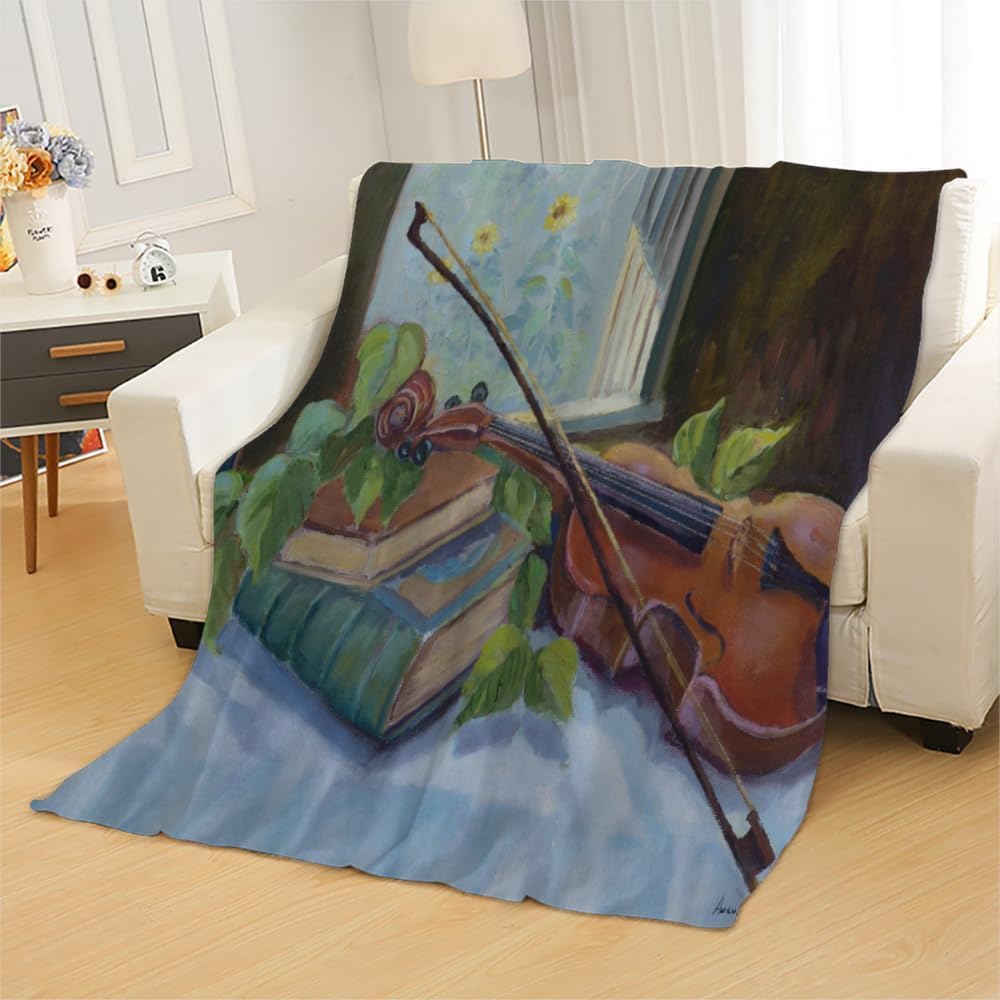 Coperta In Pile Per Chitarra Sherpa A Tema Musicale, Per