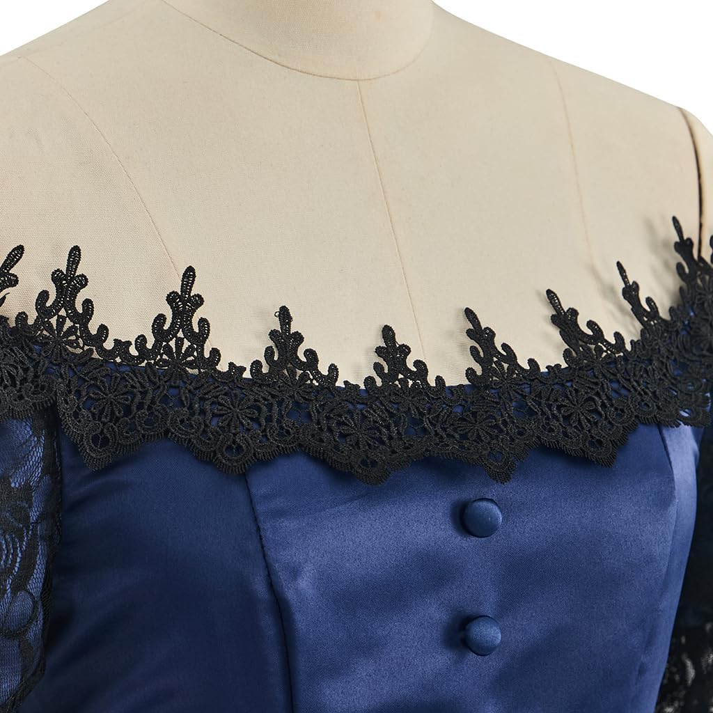 Women's Gothic Victorian Rococo Lace Dress Southern Belle Costume Civil War Colonial Ball Gown Dress