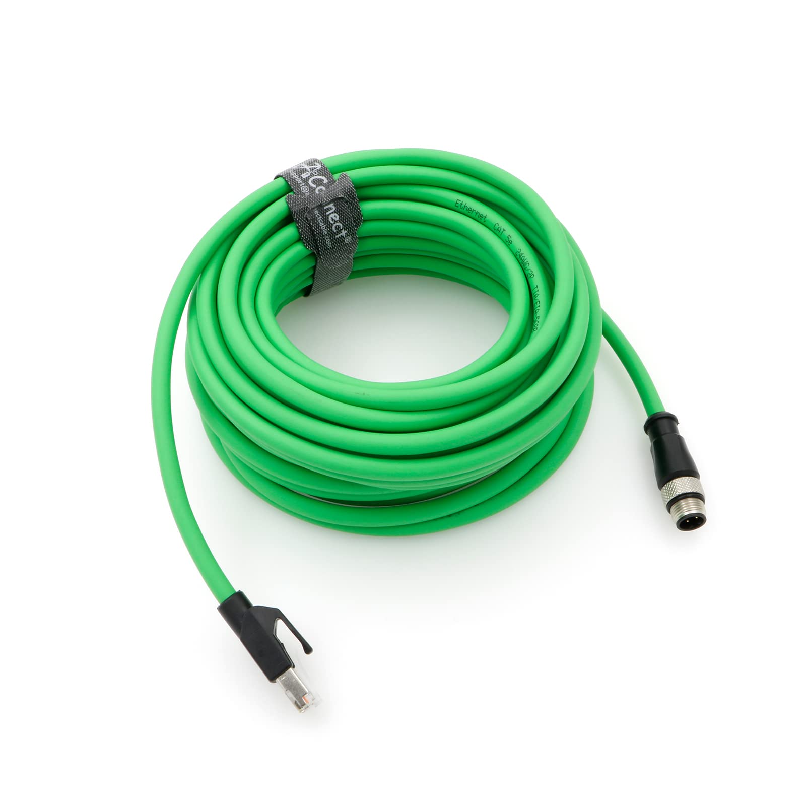 Connecteur M12 4 positions à code D vers câble Ethernet RJ45 Cat5e étanche portable 10 m