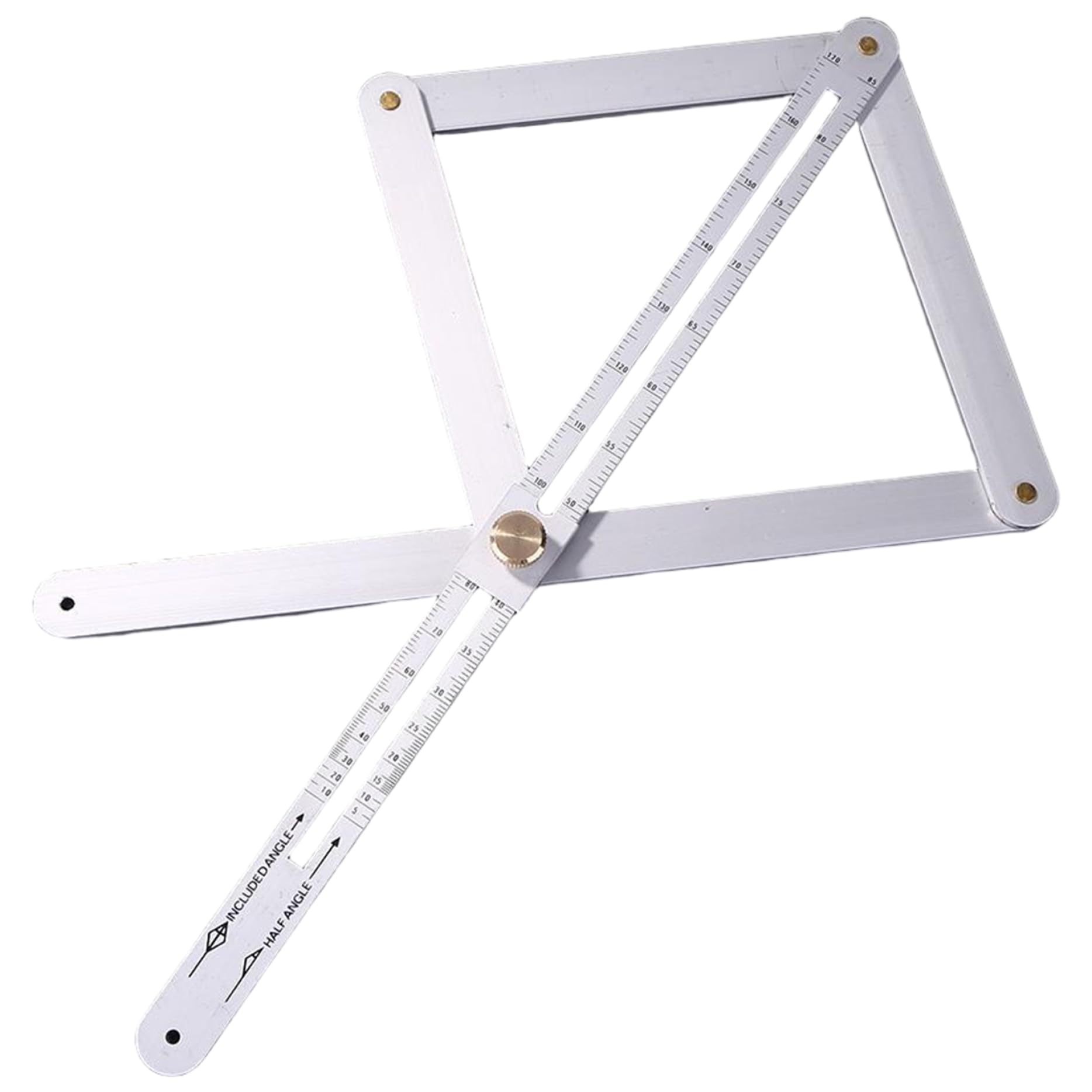 Angle Finder, Aluminum Alloy Retractable Corner Angle Finder with Clear Scale, Multi-Use Miter Saw Protractor for Woodworking
