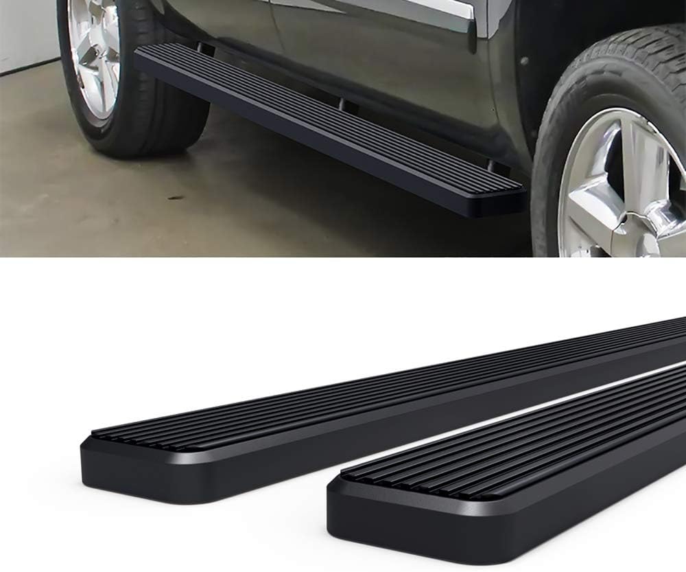 APS Running Boards (Nerf Bars Side Steps Step Bars) Compatible with Suburban 1500 Yukon XL 1500 2000-2020 (Exclude Z71 Denali) & Avalanche 02-13 (Stainless Steel Black Powder Coated 5 inches)
