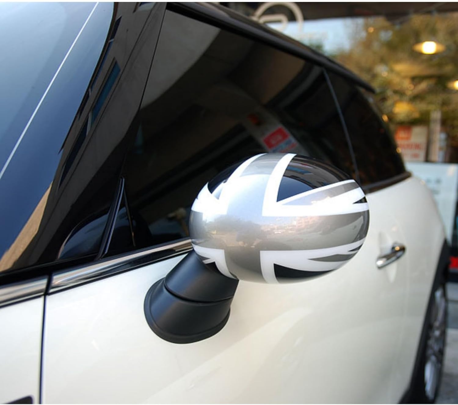 Rearview Side Mirror Cover Case Decoration Accessories for Mini Cooper F54 Clubman F55 Hardtop F56 Hatchback F57 Convertible F60 Countryman 2014-2019 (UK Flag G, with Light Under Mirror)