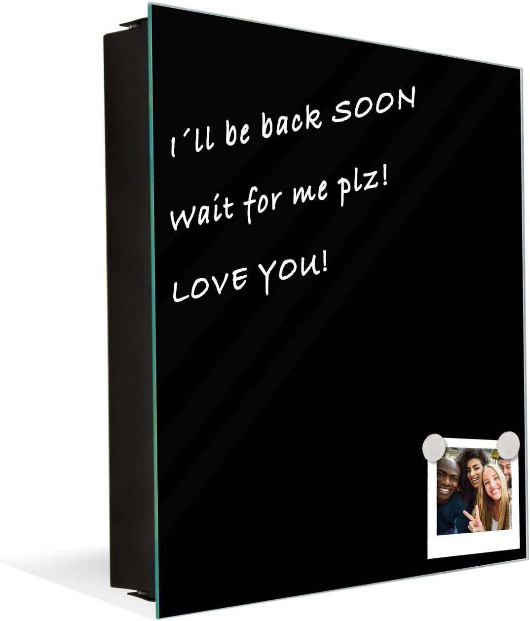 Concept Crystal Key Cabinet Storage Box with Frameless Glass White Board K18B Series of Colors