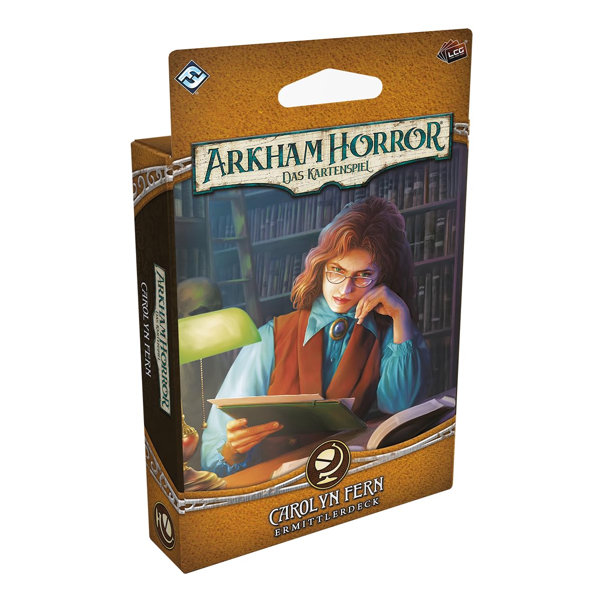 Asmodee, Arkham Horror: The Card Game - Carolyn Fern, Investigator Deck Expansion, German Version, Cooperative Expert Game for 1-4 Players Aged 14 and Above, Card Game with 45-180 Minutes Playing Time
