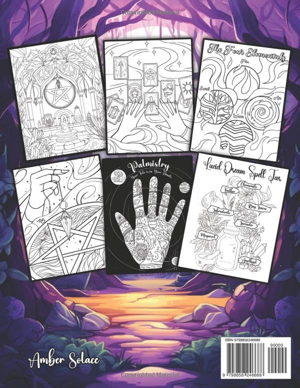 Miniatura 2 de Witchcraft Coloring Book for Adults Inspired by Real Witch Practice Featuring Herbs, Spells, Crystals, and Magic - A Therapeutic Relaxation Journey