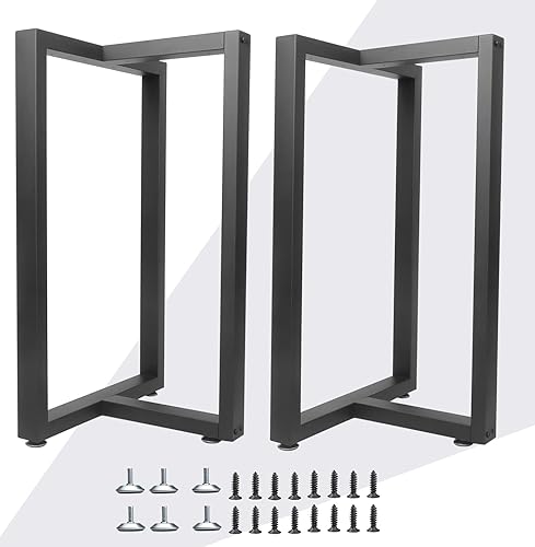 Miniatura 3 de Patas de metal para mesa, patas de banco, patas de mesa, patas de repuesto de tubo cuadrado resistente, patas de escritorio, patas de muebles para