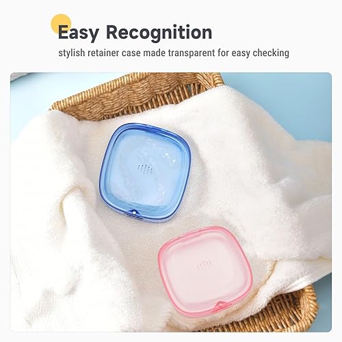 Miniatura 4 de Maobuli Funda transparente delgada de retención, pequeña funda de protección nocturna de viaje que cabe en el bolsillo, elegante funda de alineador