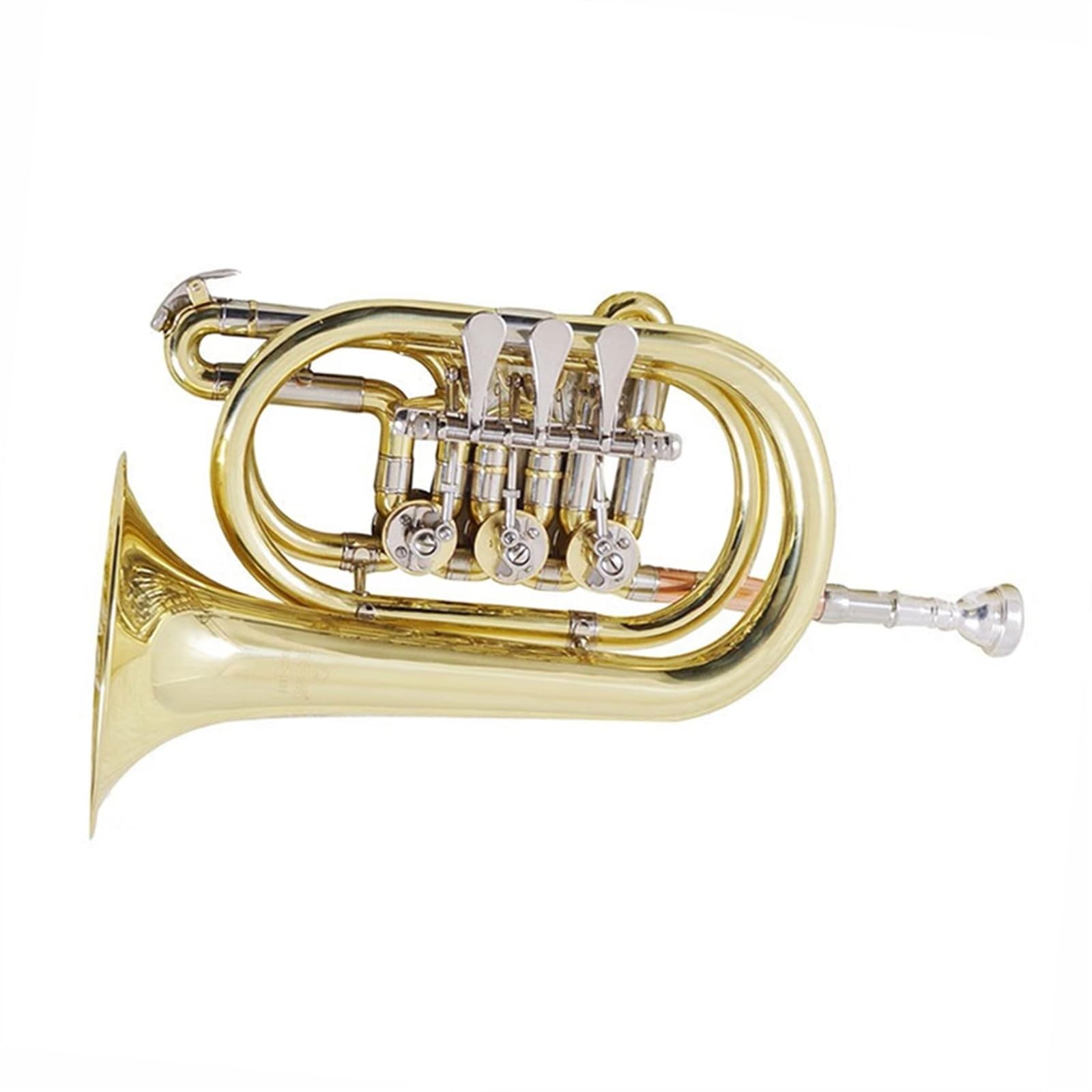 Standard Trompeten Musikinstrument Trompete Flachton Kornett Bb Flachstimmung Messing Gold Dreiknopf Drehventil Edelstahl