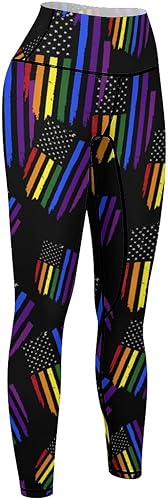 Miniatura 8 de Gay LGBT Pride Rainbow Flag Fashion Yoga Pants High Waisted Sports Leggings for Women
