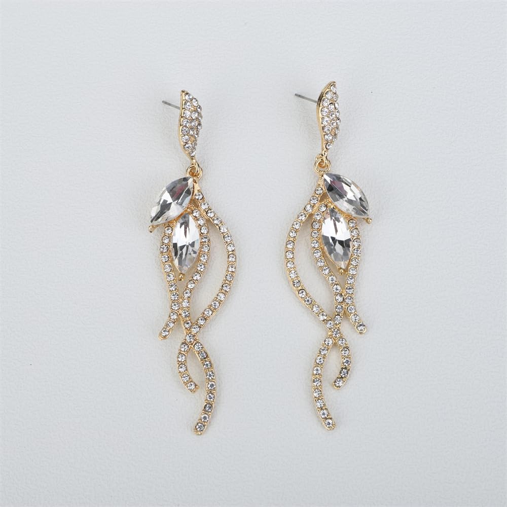 Sither Long Crystal Earrings for Women Dangling Crystal Pendant Earrings Vintage Drop Earrings Jewelry for Halloween Christmas Gift - Image 5