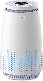 Purificadores de ar para quarto doméstico, filtro HEPA 3 em 1 para animais de estimação, pó, pólen, fumaça, purificador de ar silencioso com modo de suspensão, temporizador 12H, luz noturna