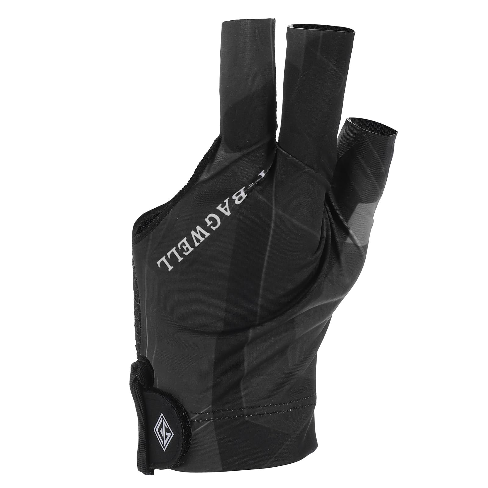 YELARXI 3 Finger Pool Glove Left Hand, Billiard Gloves for Shooter Carom Pool Snooker Cue Accessories 1 Pcs & Black Gray-Fitting for (Men/Women) — image 1