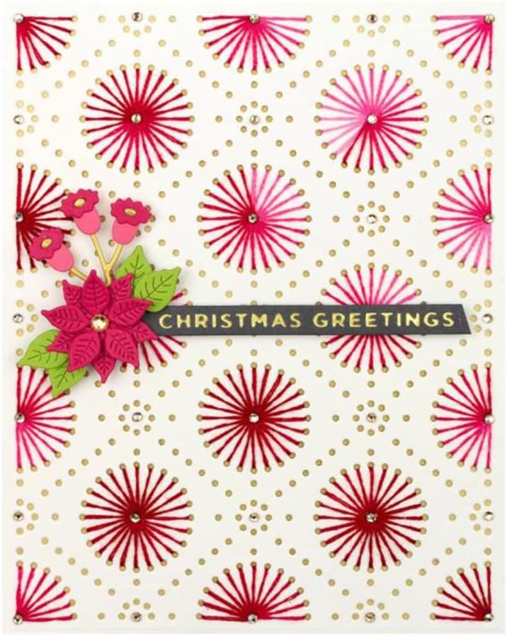 Circular Stitch Background Metal Die Cuts, Circular Stitch Background Cutting Dies Cut Stencils Card Paper Craft DIY Template Metal Cutting Dies Album Embossing Paper Dies for Card Making Scrapbooking