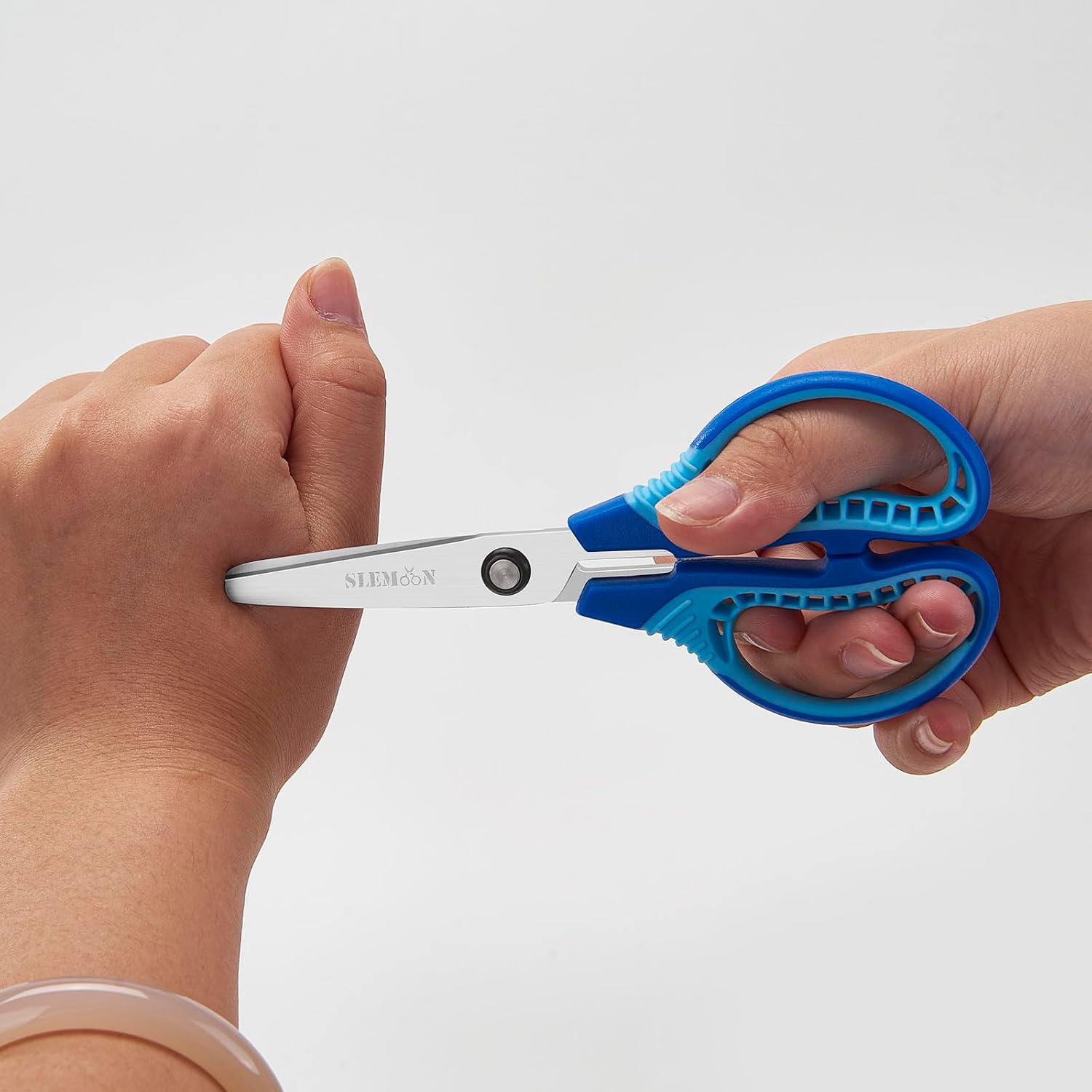 6'' Kids Scissors for Ages 6+,Blunt Tip with Cover Scissor 3 Pack | Ambidextrous for Right & Left Hand, Soft Grip Handles,Premium Stainless Steel,Suit for School,Home,Office,Craft Use