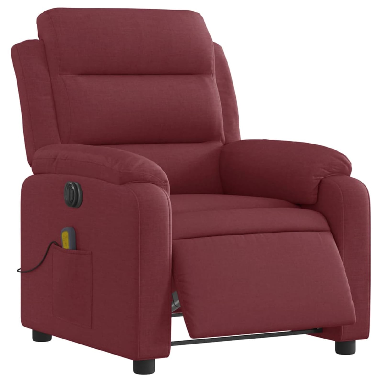 LAPOOH Poltrona Massaggiante Reclinabile Elettrica Rosso Vino Tessuto,Poltrone Relax et Chaise Longue,Poltrona Relax Massaggiante,Poltrona Massaggiante-3204971