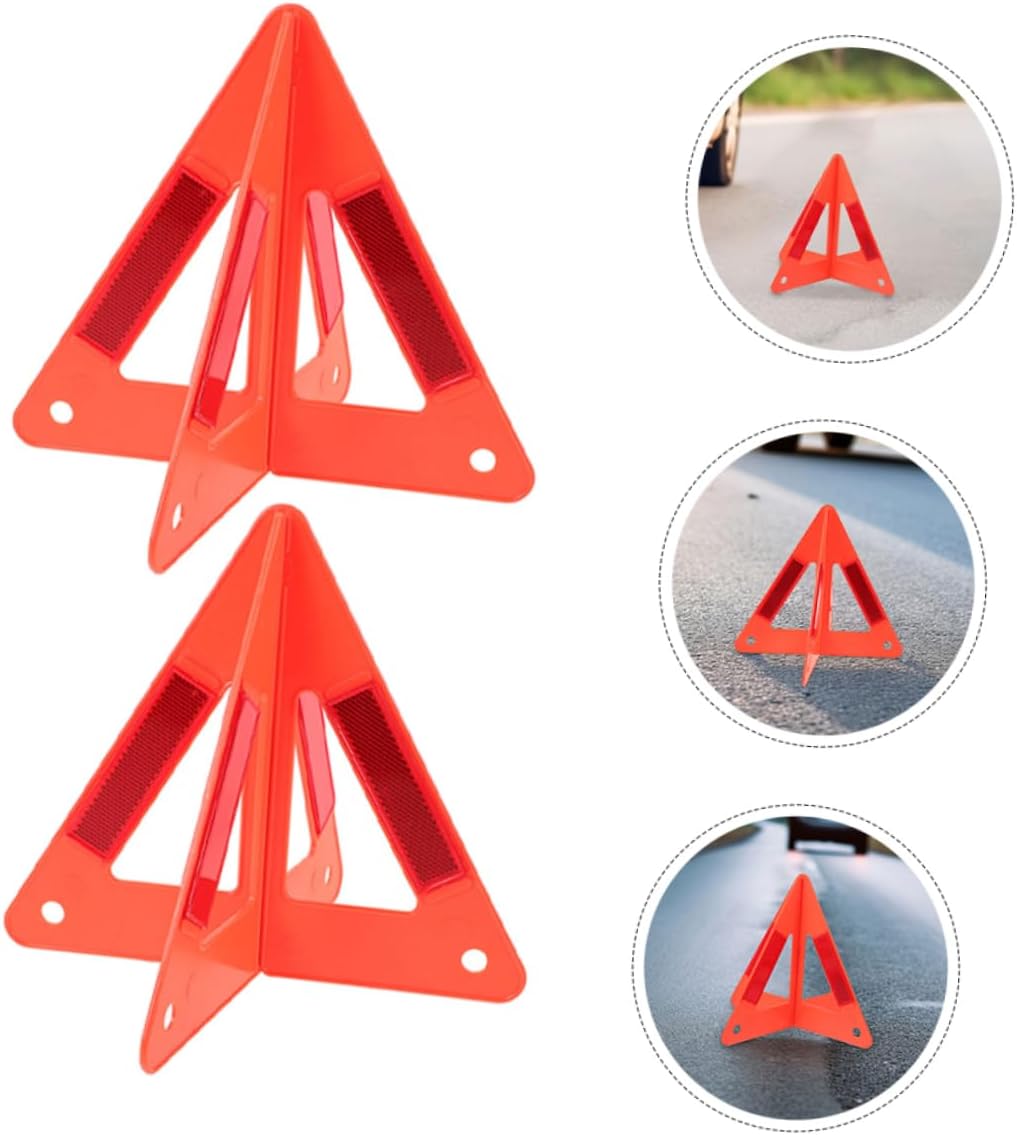 5pcs Car Safety Triangle Warning Rack Reflective Emergency Sign Roadside Safety Automotive Breakdown Kit