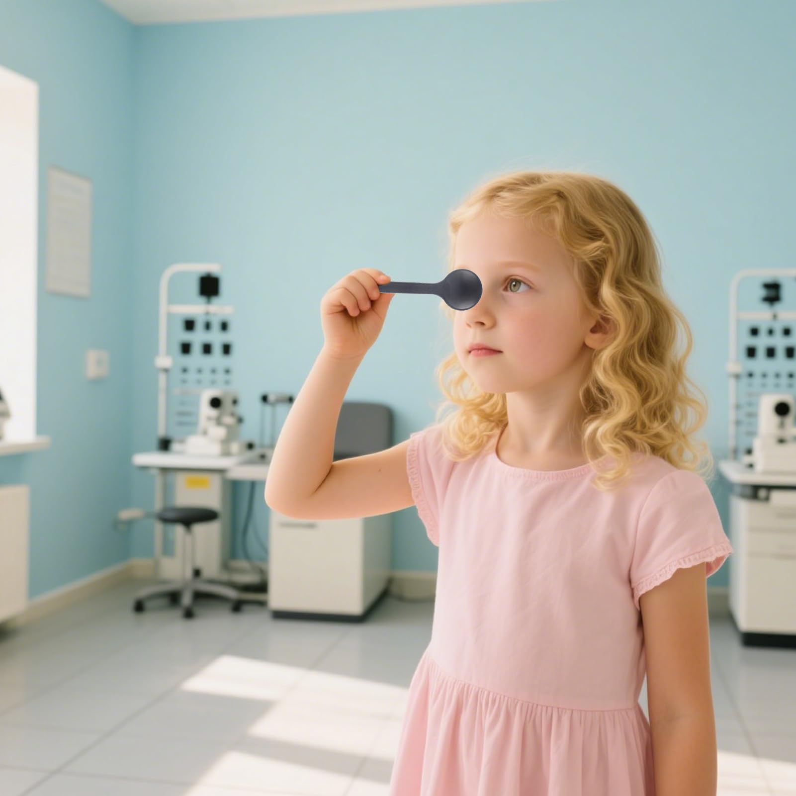 Oclusor Ocular - Instrumento de Optometría para Pruebas con Cartilla | Oclusor Antideslizante Portátil para Medición Práctica Oftalmología