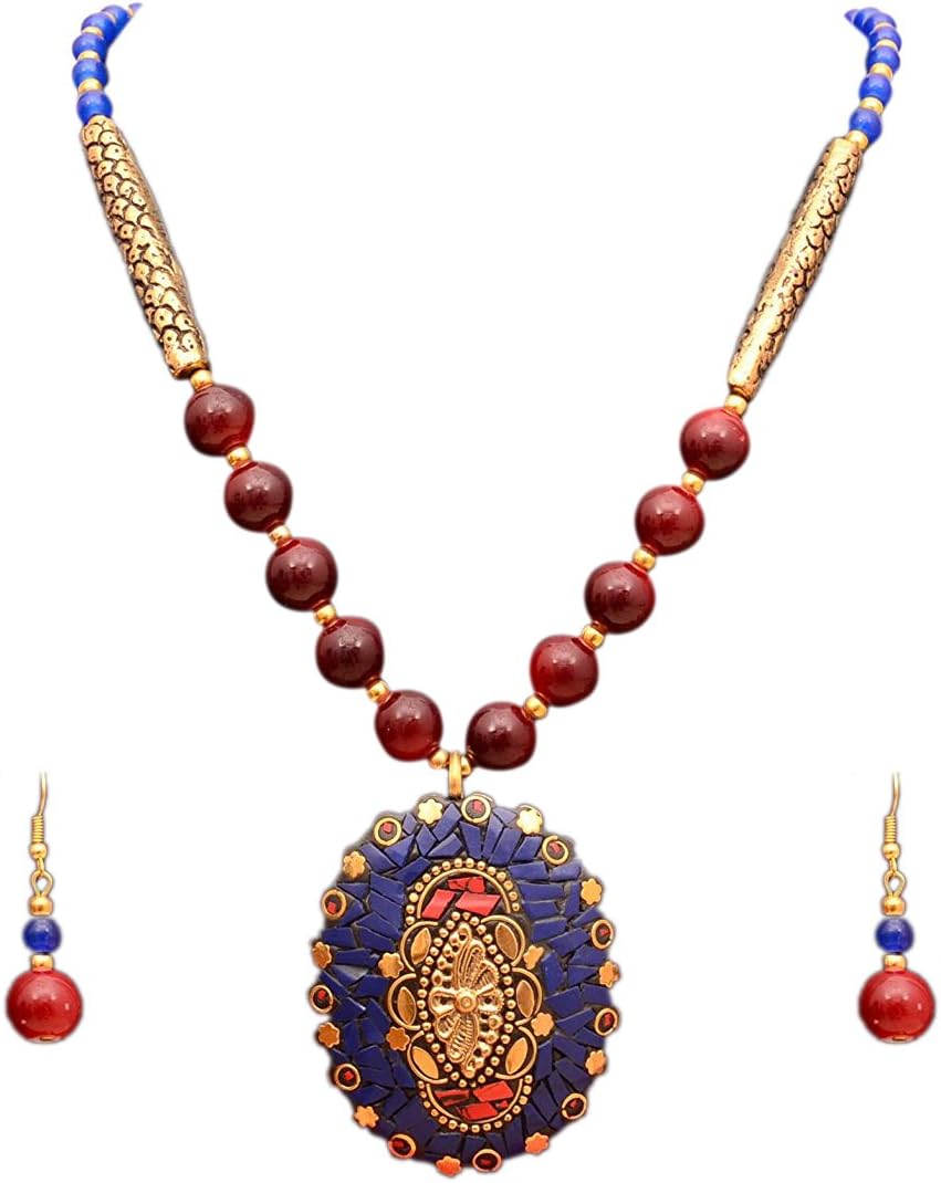 Sitashi Gold-plated and Onyx Necklace Set for Women